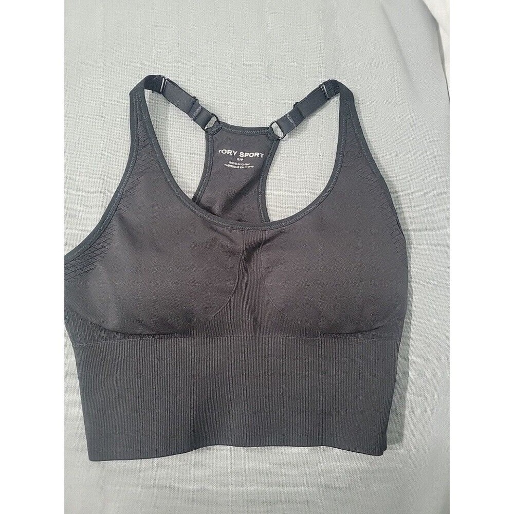 TORY BURCH Seamless Adjustable sports Bra Black  Small - Picture 6 of 6